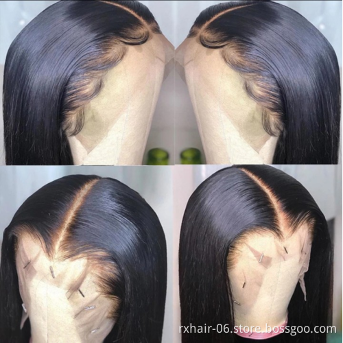 Transparent 100% Brazilian Hair HD 13X4 Lace Front Wig, Natural Human Hair Wigs For Black Women, 360 Lace Front Raw Wig
